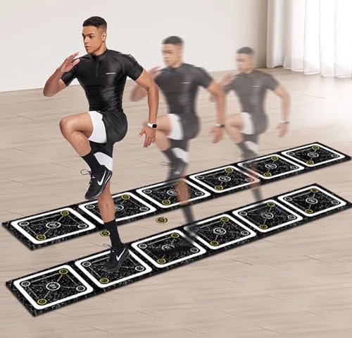 Rubber Agility Ladder 8.8 Ft Non-Slip Speed Agility Training Ladder for Soccer Footwork Training，Flat Agility Ladder for Children's Physical Training Equipment - color: 12 ft