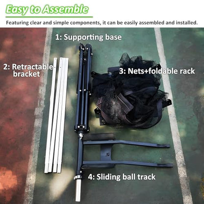 Basketball Hoop Returner Shot Return Apparatus Rebounder Retractable Large Attachment for Adults Training Shooting M
