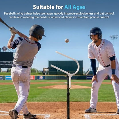 25° Baseball Swing Path Trainer, Upgraded All-Aluminum Tubing Clamps Bat Path Trainer, Softball & Baseball Swing Path Trainer