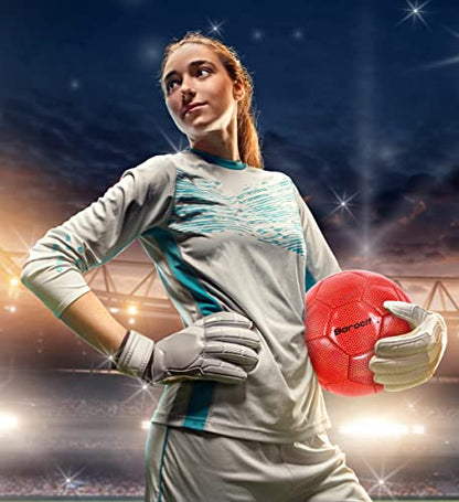 Soccer Ball - Premium Boy and Girl Official Match Ball with Cool Reflective Iridescent Rainbow Hex Pattern, Durable, Indoor, Outdoor, Training, Practice, Playtime and Games