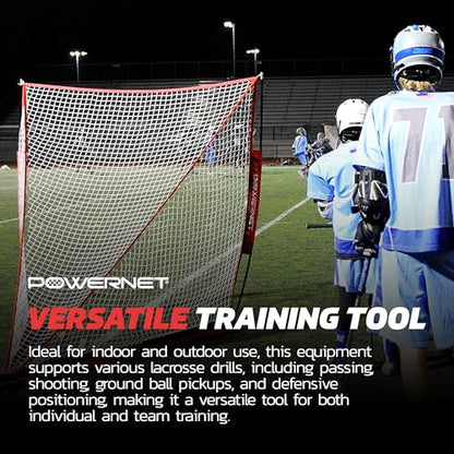 PowerNet Portable 4x4 FT Lacrosse Goal, Quick and Easy 2 Minute Setup No Tools Required, Perfect for Practice or Scrimmages, Bow Style Frame