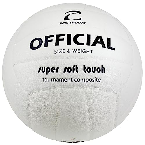 Epic Official Pro Indoor Super Soft Volleyballs (4-Colors Available) - color: WHITE