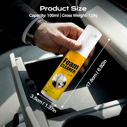 4-In-1 Multi-Enzyme Foam Cleaner, Multipurpose Foam Cleaner Spray, 2026 New Powerful Car Interior Foam Cleaners, All-Purpose Household Cleaners for Deep Clean Car Kitchen Bathroom Sofa (1pc, 100ml)