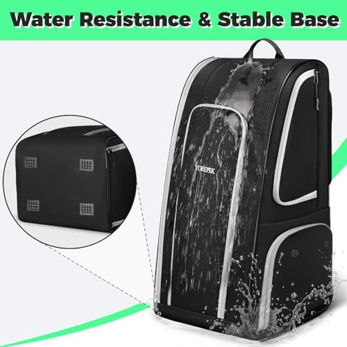 YOREPEK Football Equipment Bag, Large Football Backpack Fits All Gear, Ventilated Shoe Compartment & Insulated Pocket, Wide Padded Straps for Comfortable Carry, Youth Players Practice Game Day