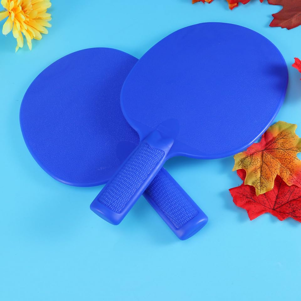 Kids Table Tennis Rackets Set of 2 Plastic Ping Pong Paddles Lightweight with Anti-Skid Grip for Children Practice Training and Indoor Outdoor .03X5.90In