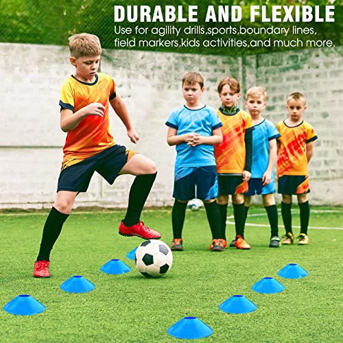 X-UMEUS Agility Ladder Speed Training Equipment Set-20ft Agility Ladder,12 Soccer Cones,4 Hurdles, Jump Rope, Running Parachute| Basketball Football Soccer Training Equipment for Kids Youth Adults - color: Blue