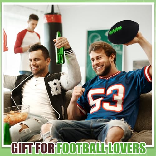 Syhood 12 Pack Composite Leather Footballs Official Size Footballs Bulk Leather Inflatable Football with Pump Regulation Highschool College Football for Training and Recreational Play - color: Black, size: Size 6