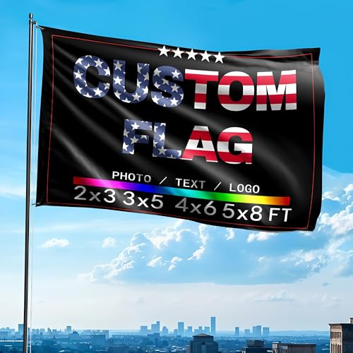 Custom Flag 3x5 Ft Double Sided Outdoor,Personalize Flags for Outside,Custom Flags Print Your Own Text/Photo/Logo,Customized Indoor Room Wall Decoration - color: Custom Flag 3X5 FT