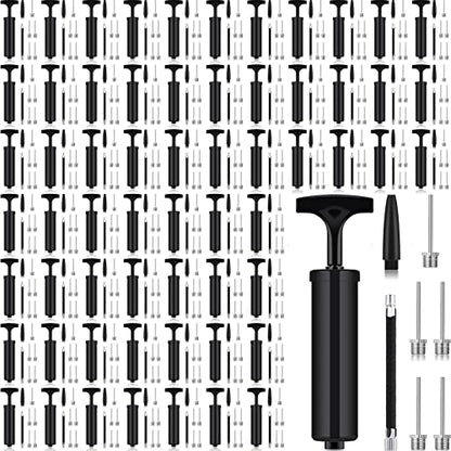 Jutom 200 Sets Ball Pump Bulk for Sports Balls Include Needle Nozzle Extension Hose Hand Air Pump Portable Inflation Kit for Basketball Soccer Football Rugby Back to School
