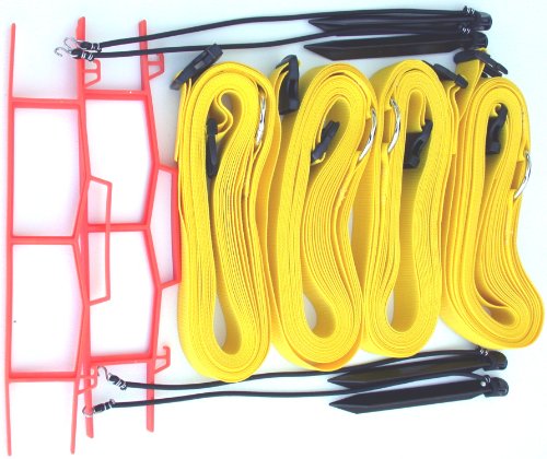 Home Court Volleyball Adjustable Boundary, Yellow/Blue, 8 m