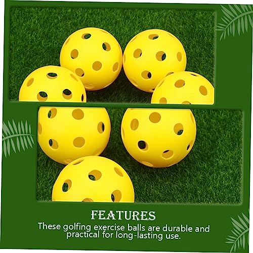 Yardwe Golf Ball Indoor Practice Balls Golfing Hollow-Out Balls Golfing Practice Tools Balls for Golfing - color: Yellow