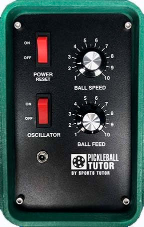 Pickleball Tutor Mini with Oscillator. Ball Machine. Lightweight and Compact. Made in U.S.A. by #1 Pickleball Machine Company.