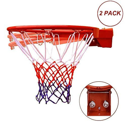 THUNDERBAY Reinforced Heavy Duty Breakaway Wall Mounted Basketball Rim,18 inch Basketball Rim Goal Replacement for Indoor Outdoor Walls - style: 18 Inch Breakaway(2Pack)