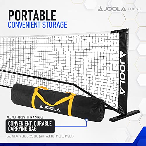 JOOLA Elemental Pickleball Net - Regulation Height 36" Posts & 34" Center, USAPA Recommended 22' Length - Steel Frame & Durable Net, Portable Pickleball Net Includes Carry Bag, Quick & Easy Assembly