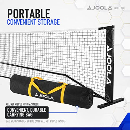 JOOLA Elemental Pickleball Net - Regulation Height 36" Posts & 34" Center, USAPA Recommended 22' Length - Steel Frame & Durable Net, Portable Pickleball Net Includes Carry Bag, Quick & Easy Assembly