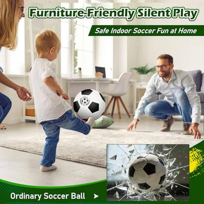 juman Silent Foam Soccer Ball (Size 5) – Airless Indoor Training Ball with Backpack, Lightweight Soft Durable Foam Ball for Quiet Dribbling Practice, Gift for Boys & Girls & Adults Soccer Fans