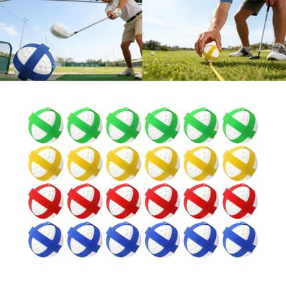 Mini Hook and Loop Balls 24-Pack, 1.65 Inch Small Sport Balls for Golf Training, Party Games, Portable Toy Gifts for Kids and Adults