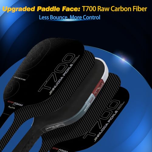 Pickleball Paddle with T700 Raw Carbon Fiber, 16mm Upgraded EPP Foam Core, Torque-Boost Weighting System & Elasticity Enhancement Design