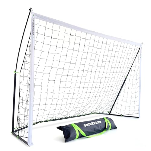 QUICKPLAY Kickster Soccer Goal Range – Ultra Portable | Quick and Easy Set Up | Includes Net and Carry Bag | Available in 7 Sizes | Backyard Soccer Net for Kids & Adults [Single Goal] - style: 8 x 5'
