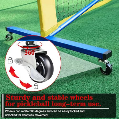 Portable Pickleball Net Set, 22FT Regularion Size Pickle Ball Net with Paddles Set, Outdoor Pickleballs and Carry Bag, Easy Setup for Indoor, Outdoor, Driveway