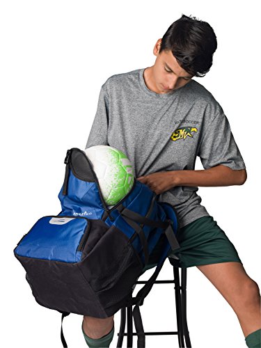 Athletico National Soccer Bag - Backpack for Soccer, Basketball & Football Includes Separate Cleat and Ball Holder - color: Blue