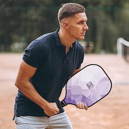 YC DGYCASI Pickleball Paddles Set of 2, 2026 USAPA Approved Pickleball Set, Fiberglass Lightweight Pickle Ball Rackets 2 Pack, 2 Outdoor Pickleball, 2 Indoor Pickleball Balls, 1 Pickleball Bag - color: Purple