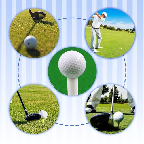 4 Pcs Golf Simulator Tees Adjustable Height - Rubber Driving Range Tee for Mats, Non-Slip Tee with Holder, Indoor Outdoor Golf Practice Accessories