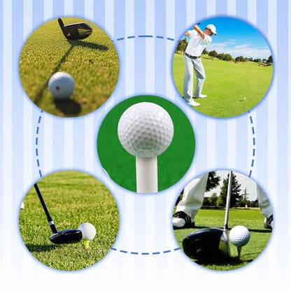 4 Pcs Golf Simulator Tees Adjustable Height - Rubber Driving Range Tee for Mats, Non-Slip Tee with Holder, Indoor Outdoor Golf Practice Accessories