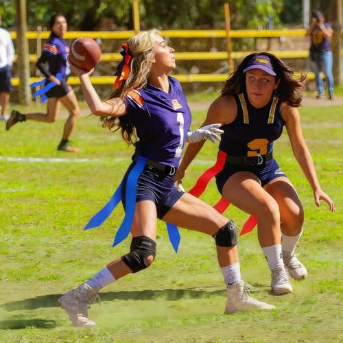 Flag Football Belts Set - Dual Color Flag Belts - color: 4pcs(2 Red+2 Blue)