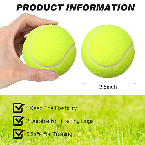 Vinsot 48 Pcs Standard Pressure Tennis Balls Bulk, Training Tennis Balls Practice for Player Beginner Training Sports Ball, 2.5 Inch - color: yellow