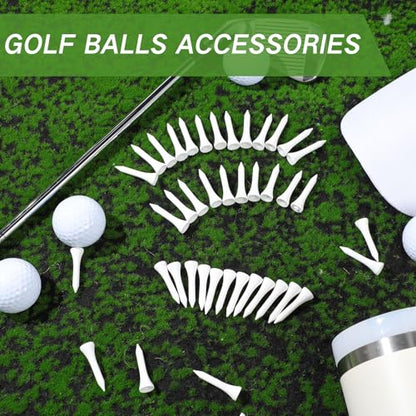 Mudder Golf Tees Bulk Wooden Bamboo Golf Tees Multicolor Wood for Men Balls Accessories