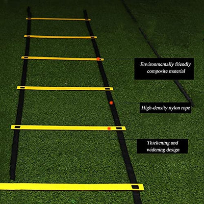 Agility Ladder Adjustable Agility Ladder, Flexibility Speed Training Ladder, Fitness Jumping Ladder Footwork Sport Equipment, with Carry Bag(Size:6M) - size: 6M