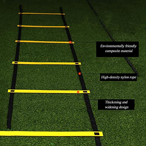 Agility Ladder Adjustable Agility Ladder, Flexibility Speed Training Ladder, Fitness Jumping Ladder Footwork Sport Equipment, with Carry Bag(Size:4M) - size: 4M