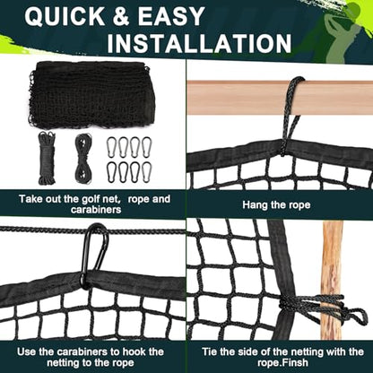 Heavy Duty Golf Practice Net, High-Impact Golf Hitting Net for Indoor/Outdoor Use - size: 10x30ft without target