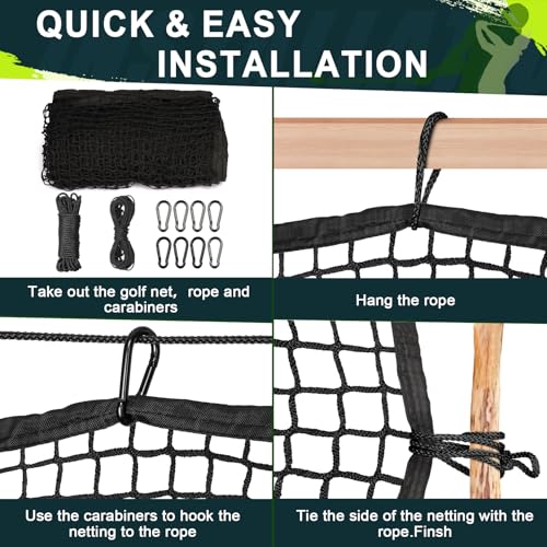 Heavy Duty Golf Practice Net, High-Impact Golf Hitting Net for Indoor/Outdoor Use - size: 15x15ft without target