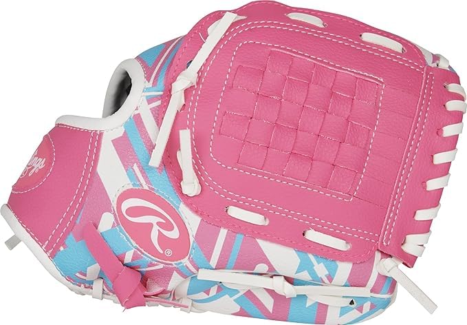 Rawlings | Remix T-Ball & Youth Baseball/Softball Glove | Sizes 9" - 10.5" - color: Pink, size: 10.5" | Ages 7-9