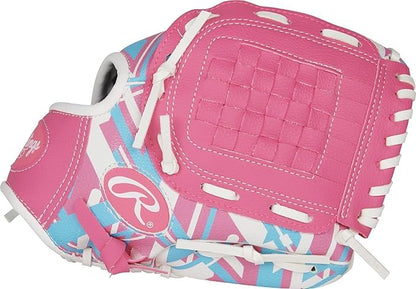 Rawlings | Remix T-Ball & Youth Baseball/Softball Glove | Sizes 9" - 10.5" - color: Pink, size: 9" | Ages 3-6