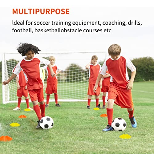 IHEPYQ Soccer Agility Training Equipment Set, 12 Rung 20Ft Agility Ladder, 12 Disc Cones, 4 Steel Stakes, Solo Soccer Trainer, Jump Rope - Speed Training Equipment for Soccer Football Basketball - color: Yellow