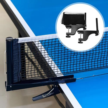 Professional Retractable Table Tennis Nets with Adjustable Clamps, Pong Net Equipment for Tournament Play, Set of Two