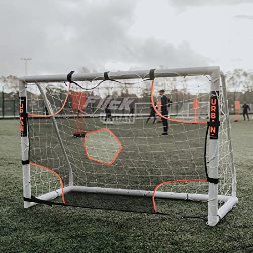 Flick Soccer Urban Target Sheet – 5 Scoring Target Zones – Football Training Net for Penalty Shootouts – Fits All 12 Foot x 6 Foot uPVC Goals – Detachable - size: 12 foot x 6 foot