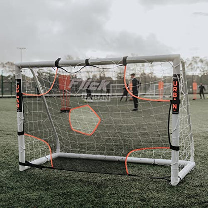 Flick Soccer Urban Target Sheet – 5 Scoring Target Zones – Football Training Net for Penalty Shootouts – Fits All 12 Foot x 6 Foot uPVC Goals – Detachable - size: 12 foot x 6 foot