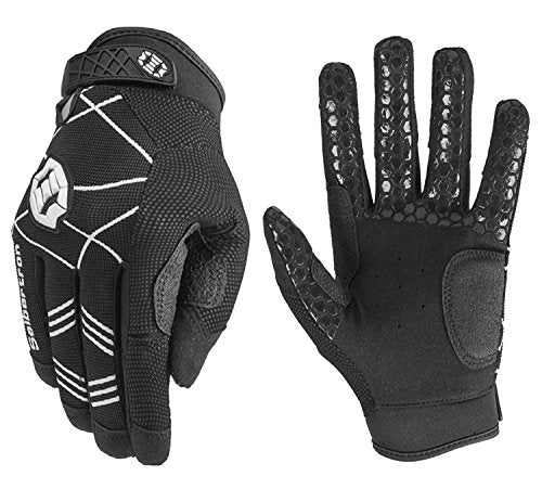 Seibertron B-A-R PRO 2.0 Signature Baseball + Softball + Teeball Batting Gloves Super Grip Finger Multiple 11 Sizes + 5 Colors Available Fit Adult Youth Kids Boys Girls Mens Women - color: Black, size: XL Adult