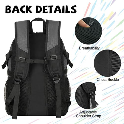 Goloni Basketball Backpack Bag,35L Basketball Bag with with Separate Ball & Shoe Compartments,Large Sports Bag for Basketball - color: dark grey