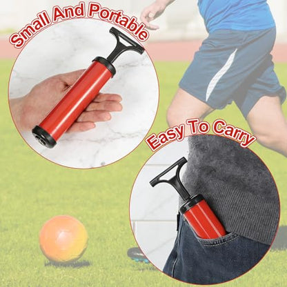 10 Pcs Portable Air Pump Ball Pump for Sports with Needles Nozzles Flexible Extension Hose Air Balls Pumps Bulk for Soccer Basketball Football Volleyball
