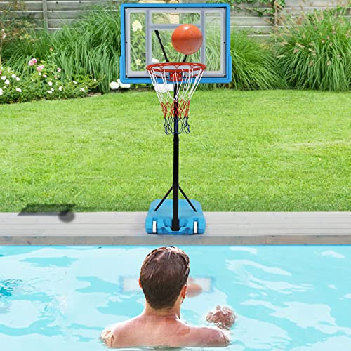 Adjustable Basketball Hoop for Kids & Adults – Portable Basketball Goal with Shatterproof Backboard, Height 115-135cm, Outdoor/Indoor Use, Easy Assembly, Durable Base for Driveway or Backyard