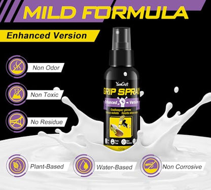 Grip Spray, 7oz Basketball Shoe Grip Spray, Anti-Slip Traction Enhancer with Long-Lasting Performance, Grip Power and Balance Control for Basketball Soles, Goalkeeper Gloves, Golf, Various Rackets