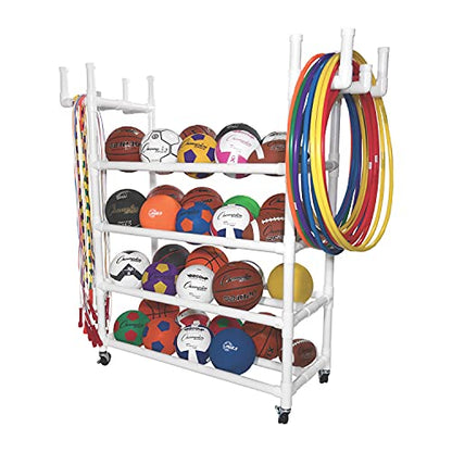 Champion Sports Equipment Cart White - style: Equipment Cart (61"L x 19"W x 62"H)