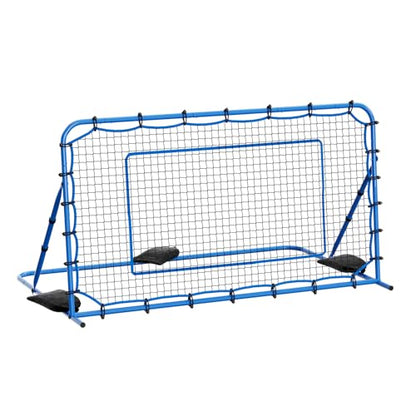 VEVOR Soccer Rebounder Net, Quick-Switch Angle Soccer Goal Rebounder for Control, Passing Practice, Heavy-Duty Iron Frame & PE Net, Easy Setup Ball Training Equipment for Teens&Adults - size: 7x4FT