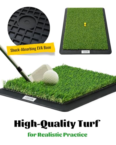 High-Precision Golf Hitting Mat – Practice Mat with Swing Path Feedback & Impact Detection – Indoor/Outdoor Use – Golf Swing Trainer for Home Training – Gift for Golfers, Beginners & Pros - style: Golf Turf Mat