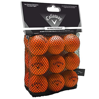 Callaway HX Soft Flight - Foam Practice Golf Balls - color: Orange, size: 18 Pack
